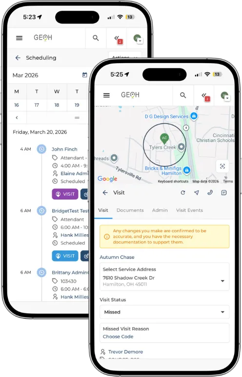 GEOH EVV compliance section